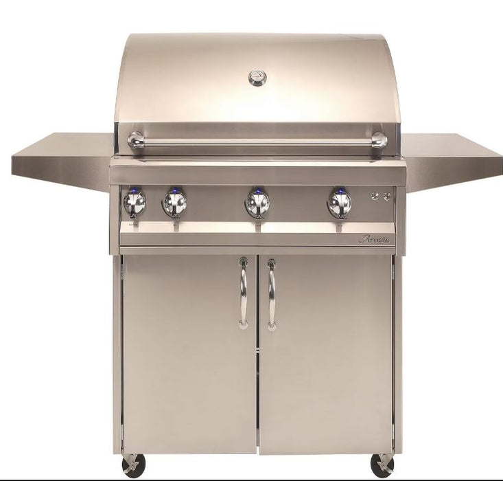 Artisan Professional 36-Inch 3-Burner Freestanding Propane Gas Grill With Rotisserie - ARTP-36C-