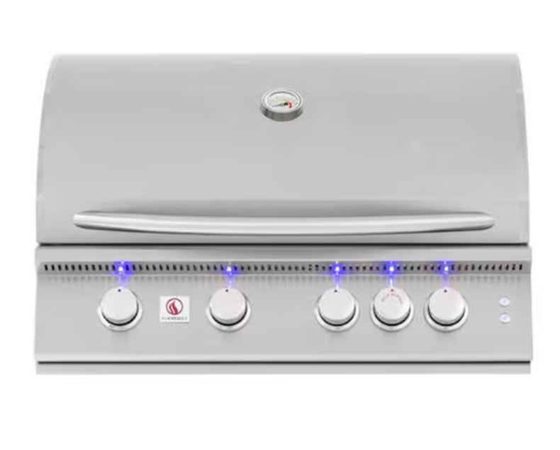 Summerset Sizzler Pro 32-Inch 4-Burner Built-In Natural Gas Grill With Rear Infrared Burner - SIZPRO32-NG