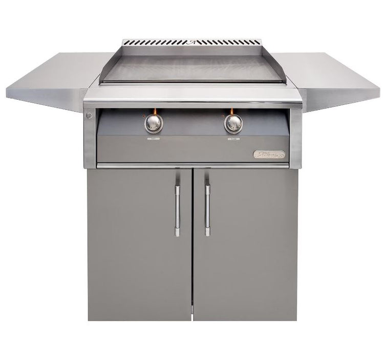 Alfresco 30-Inch Freestanding Natural Gas Griddle with Cart in Signal Gray - AXE-30GTC-NG-S7004