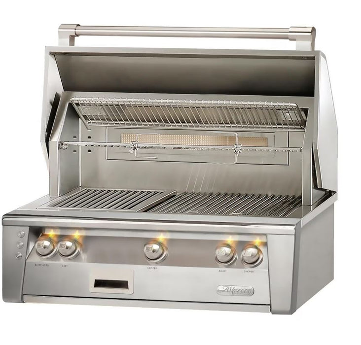 Alfresco ALXE 36-Inch Built-In Natural Gas Grill With Rotisserie - ALXE-36-NG
