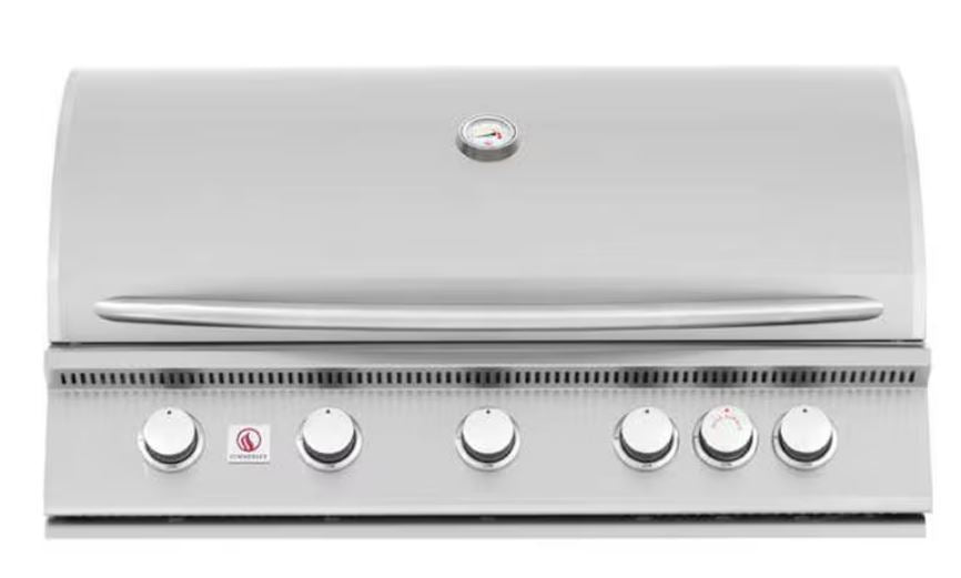 Summerset Sizzler 40-Inch 5-Burner Built-In Propane Gas Grill With Rear Infrared Burner - SIZ40-LP