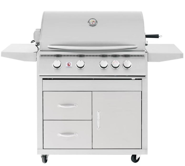Summerset Sizzler Pro 32-Inch 4-Burner Natural Gas Grill With Rear Infrared Burner - SIZPRO32-NG