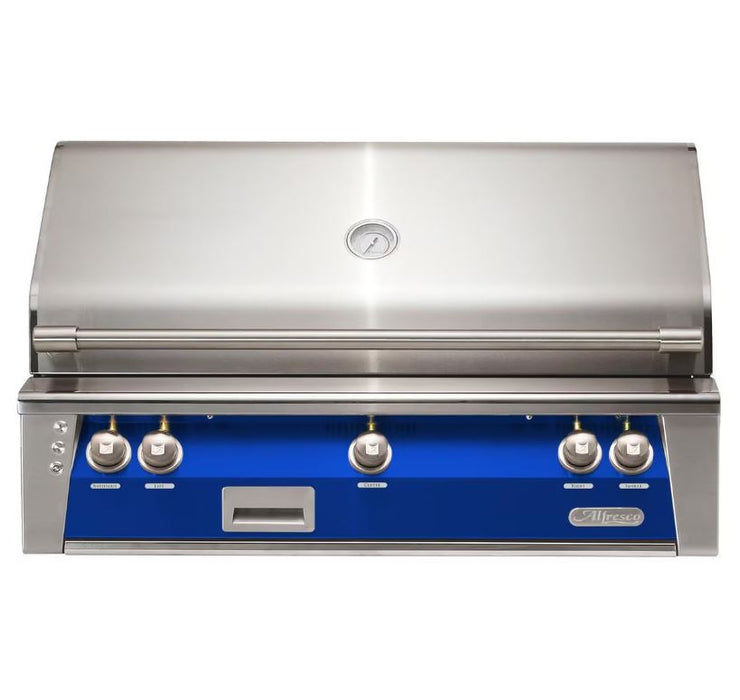 Alfresco ALXE 42-Inch Built-In Propane Grill With Sear Zone And Rotisserie in Ultramarine Blue - ALXE-42SZ-LP-S5002