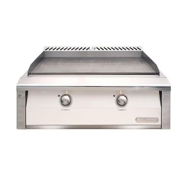 Alfresco 30-Inch Natural Gas Griddle in Signal White Matte - AXE-30GT-NG-SM9003