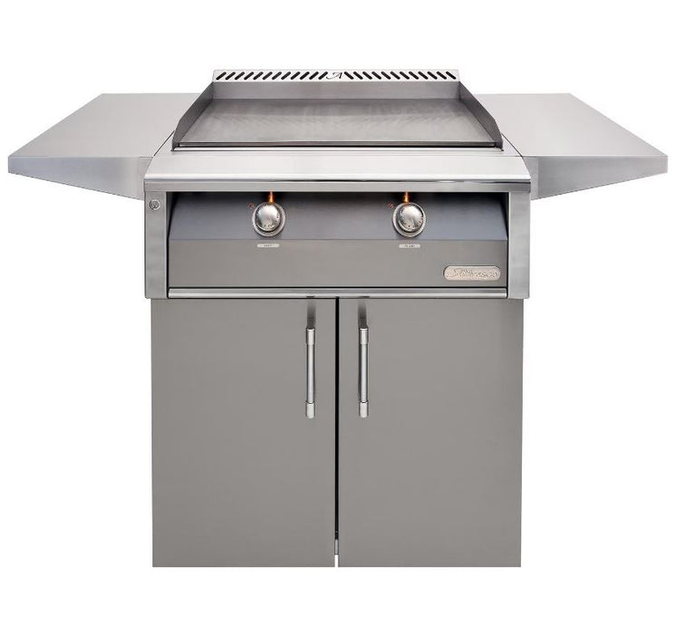 Alfresco 30-Inch Freestanding Natural Gas Griddle with Cart in Signal Gray - AXE-30GTC-NG-S7004